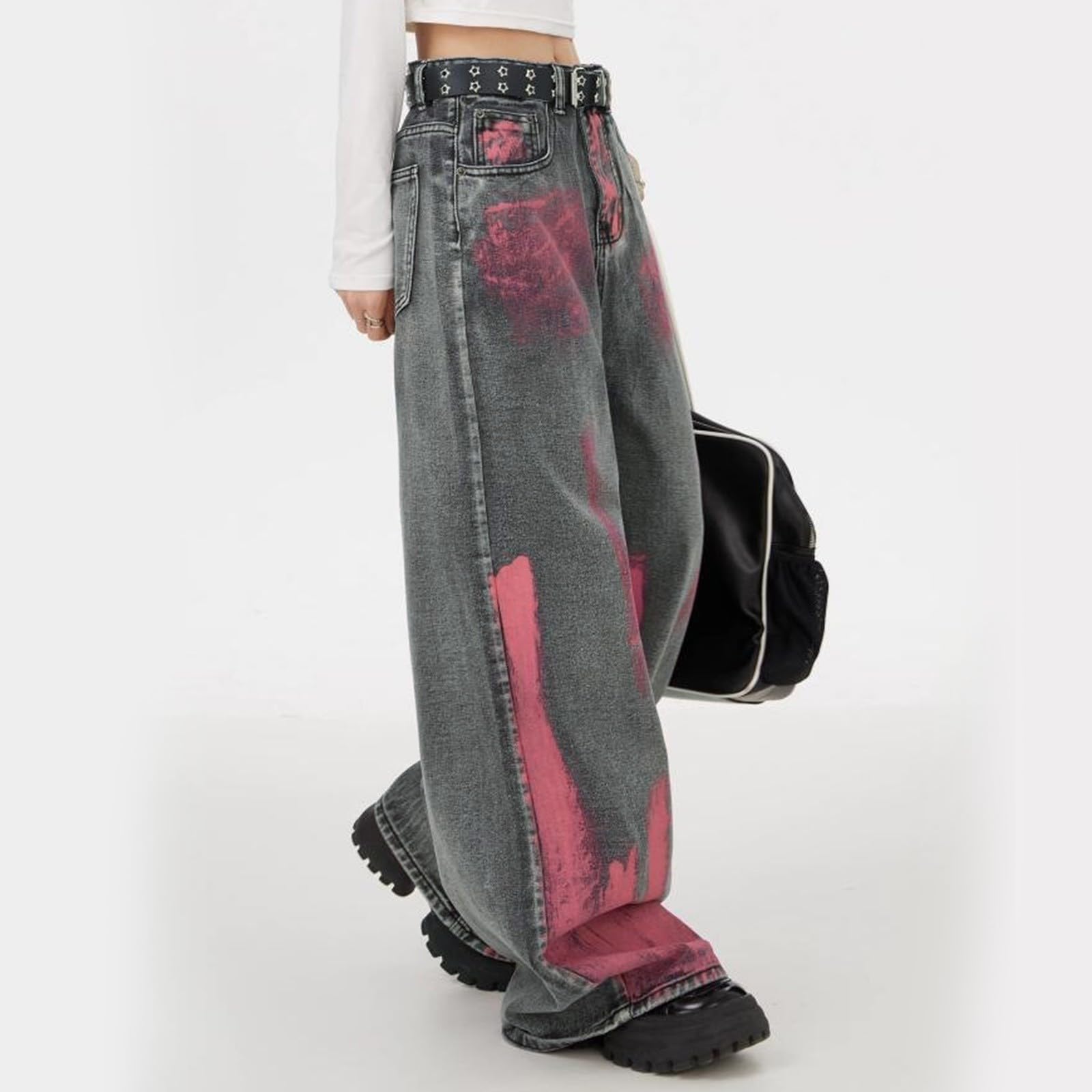 Vaqueros Anchos Mujer Ropa Pantalones Invierno Pantalón Casual Baggy Vaquero Tejanos Ligero Tallas Grandes Primavera Rectos Elasticos Jeans