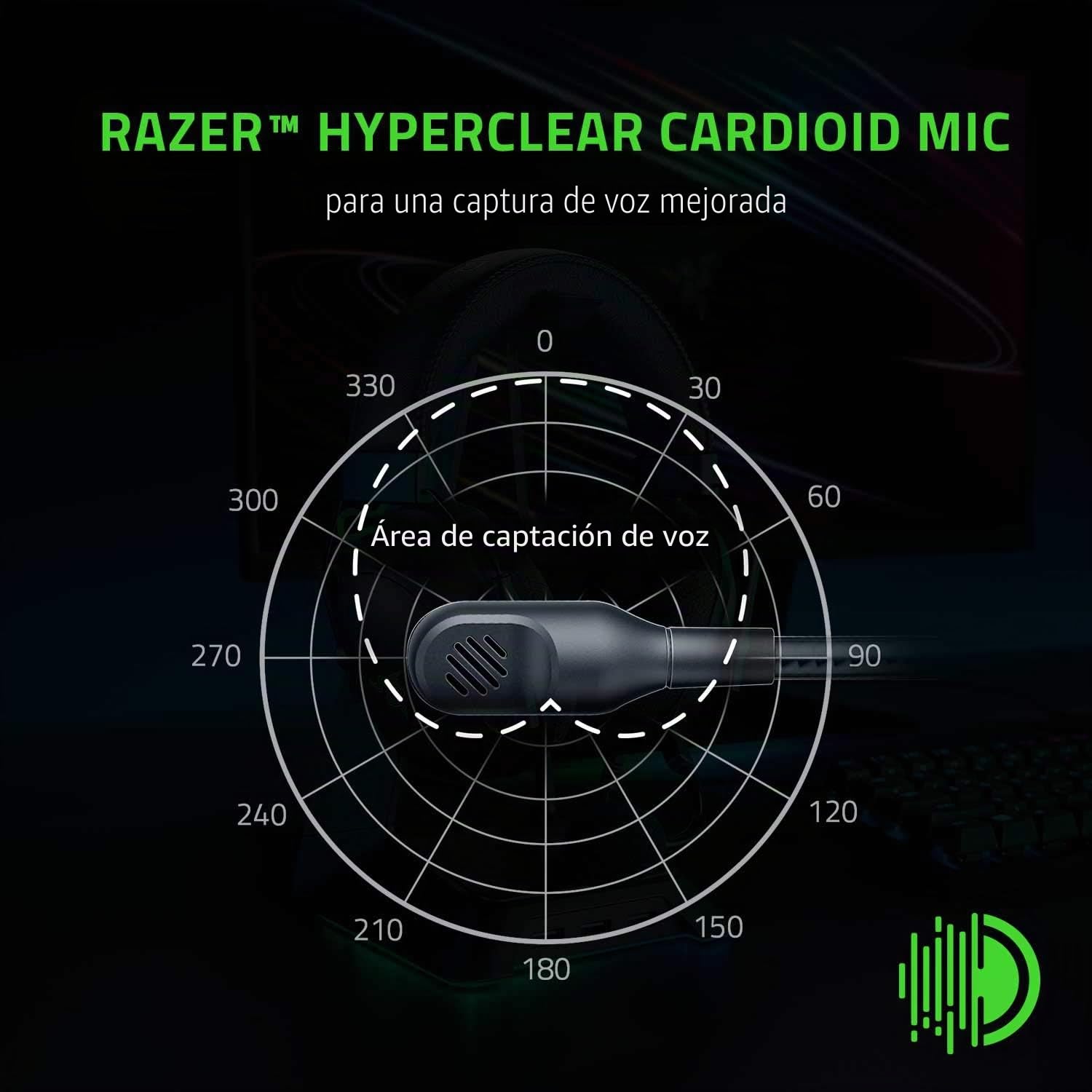 Razer BlackShark V2 X - Auriculares para Videojuegos: Sonido Envolvente 7.1 – Controlador de 50 mm – Almohada de Espuma viscoelástica – para PC, PS4, PS5, Switch, Xbox One, Xbox Series X|S, Mobile –