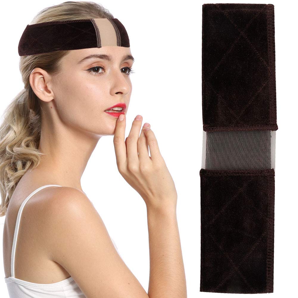 Dreamlover Pruik Grip Bands voor het op zijn plaats houden van pruiken, Pruik Grip Hoofdband, Grijs, 2 Stuks