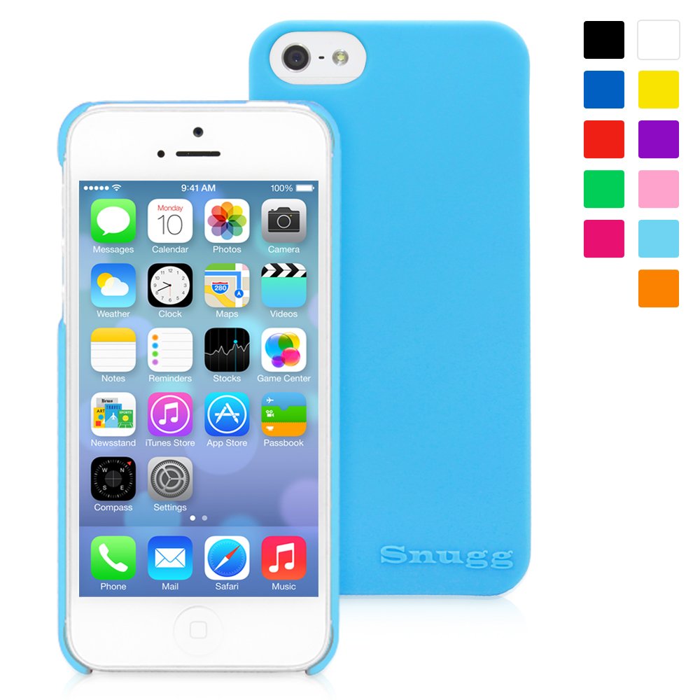 Snugg iPhone 5 Case Cover Ultra Thin Skin Case (Sky Blue) - Ultra Slim Profile, Non Slip Material, Protective, Soft to the Touch for the new iPhone