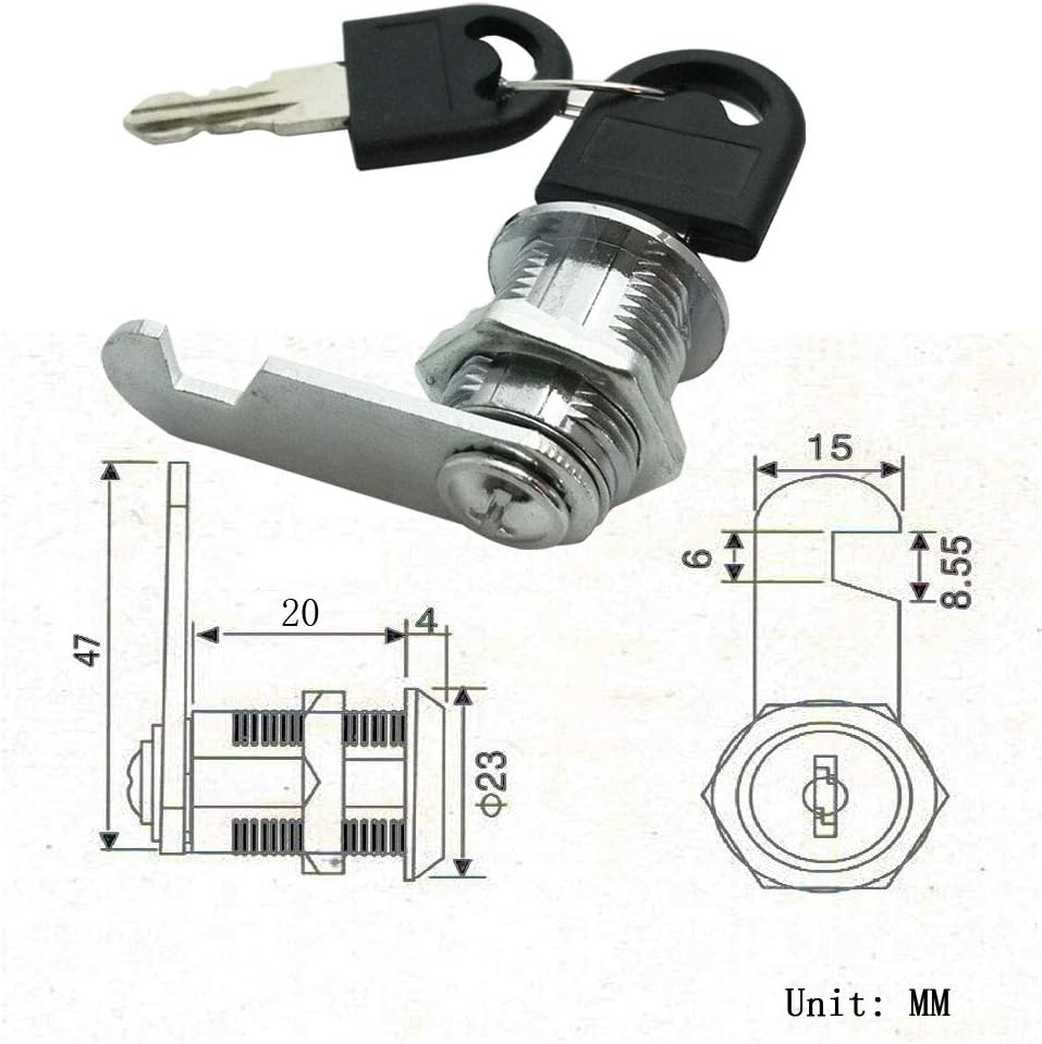 Cabinet Keyed Cam Locks Mailbox Cabinet Furniture Tool Box Locker Cabinet Locks 13/16 (20mm) (2Pack)