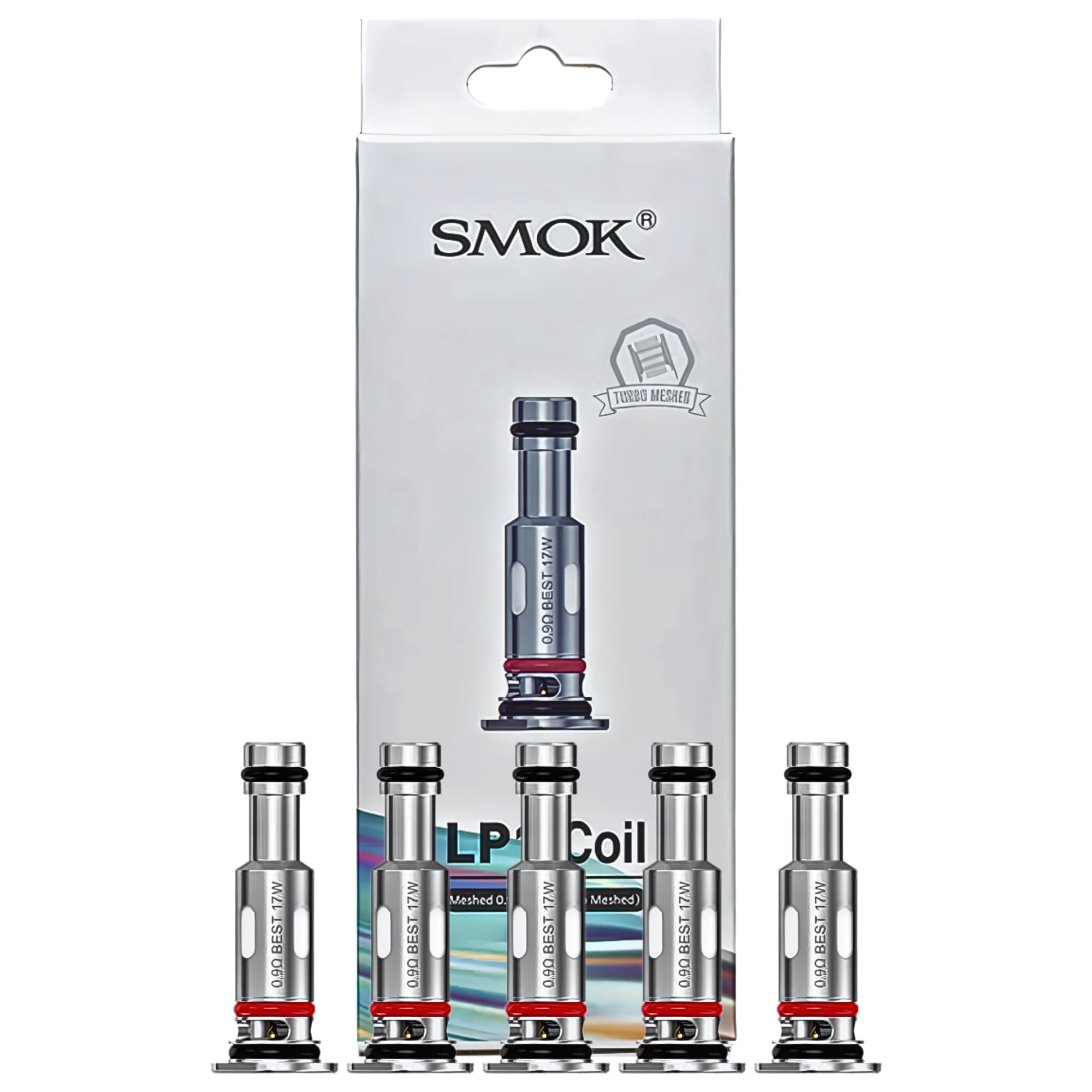 Smok LP1 Coils - 5 Pack - No Nicotine (0.9Ohm MTL Turbo Mesh)