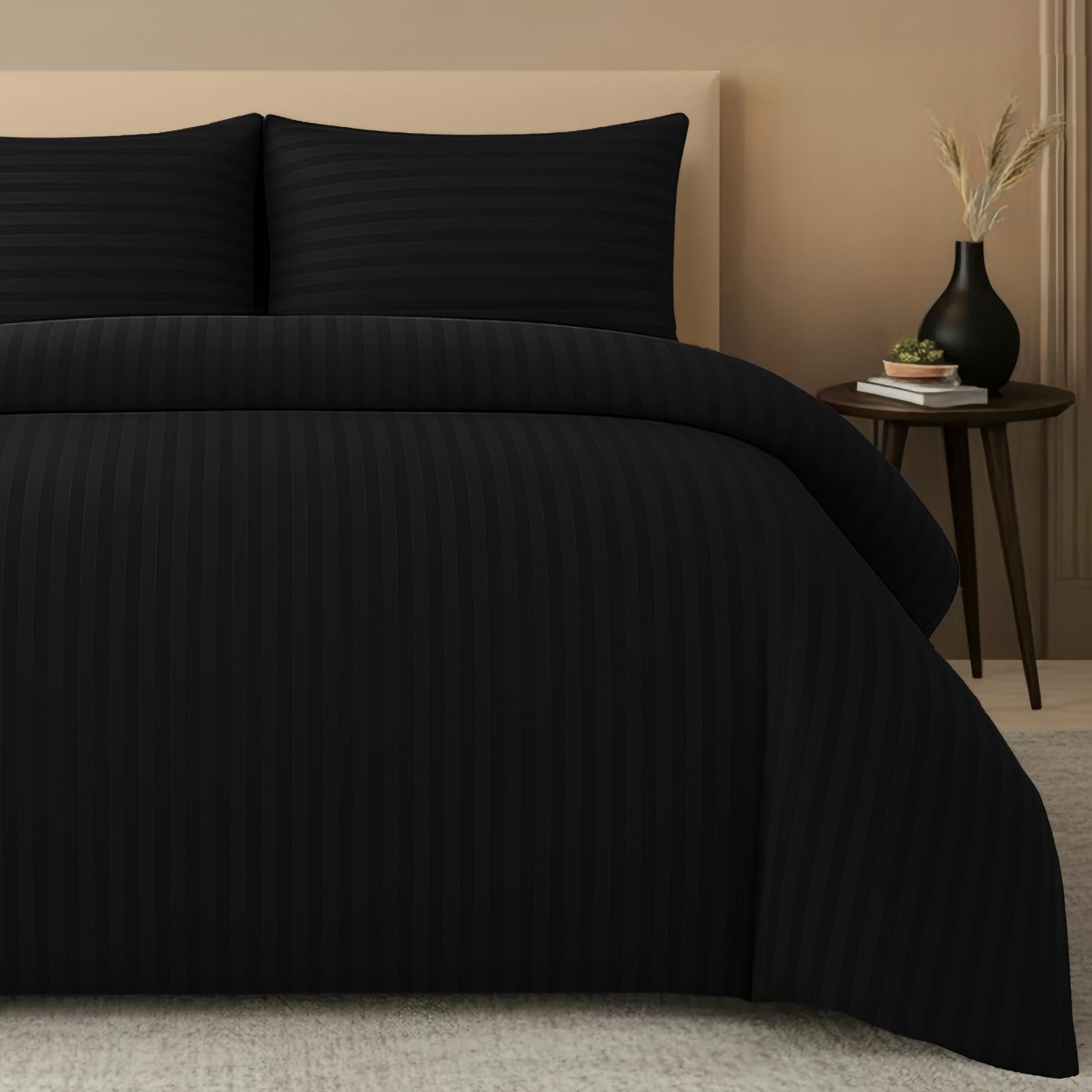 Pamposh Premium Reversible Single Duvet Cover Set Pack Of 2 Soft Microfiber Bedding With Zipper ClosureCorner Ties & Matching Pillowcase from B&Q