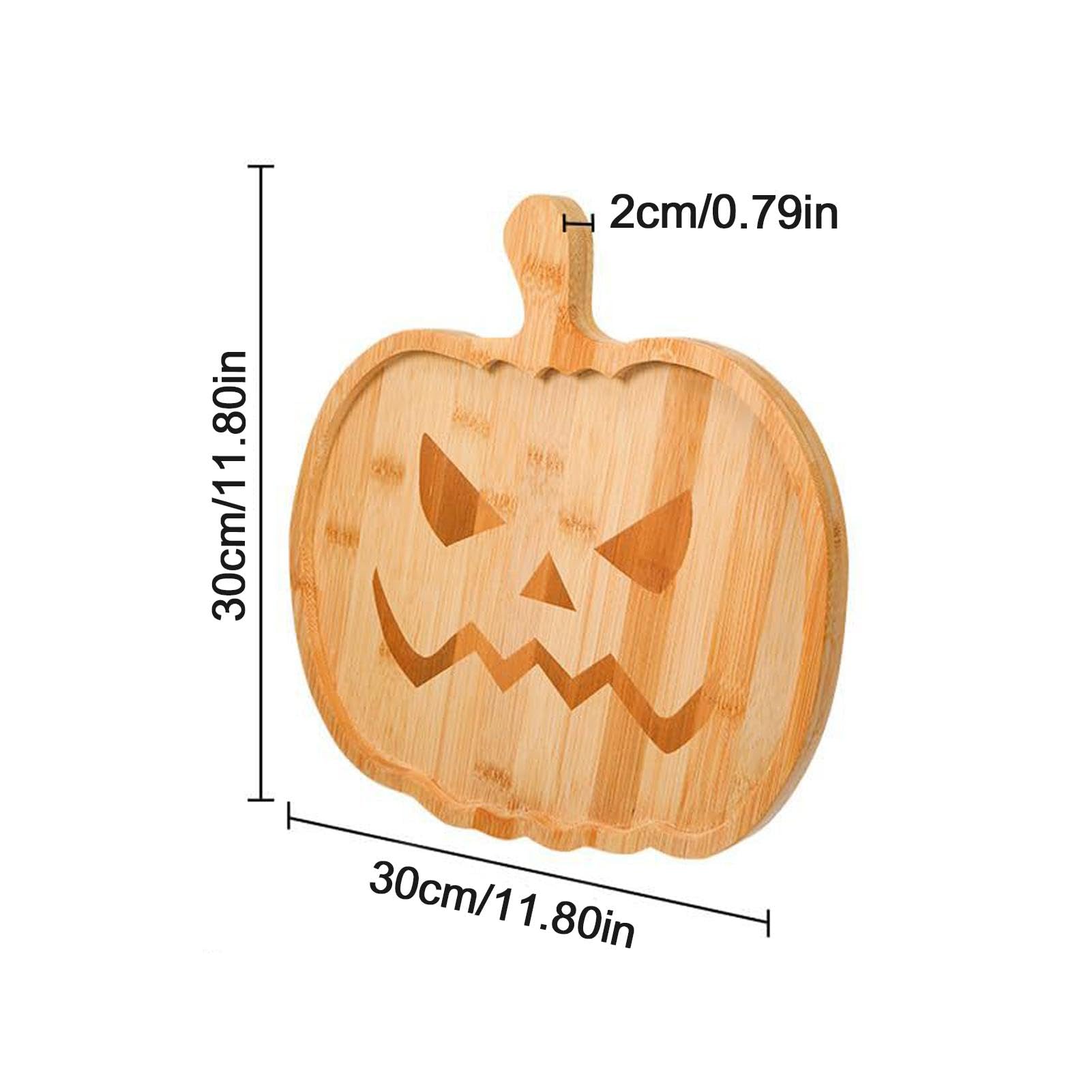 Cabilock Tagliere per salumi di zucca di Halloween in legno