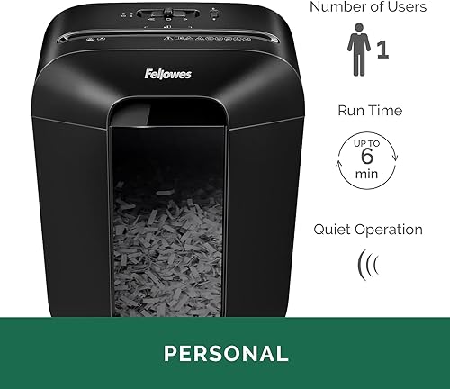 Miniatura 2 de Fellowes Powershred LX45 - Trituradora de papel de corte transversal de 8 hojas, 4400201