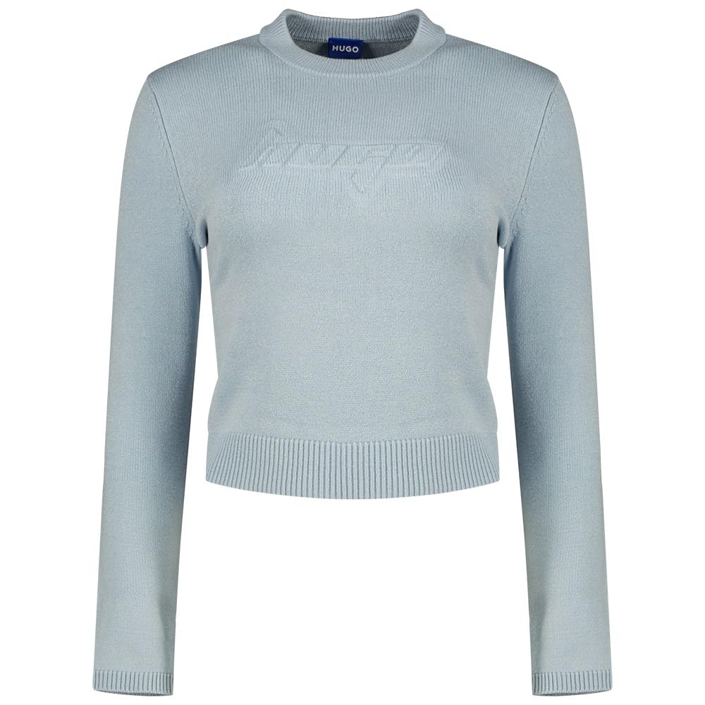 Hugo Women's Sblog_b Knitted Sweater, 452light/pastel Blue, S