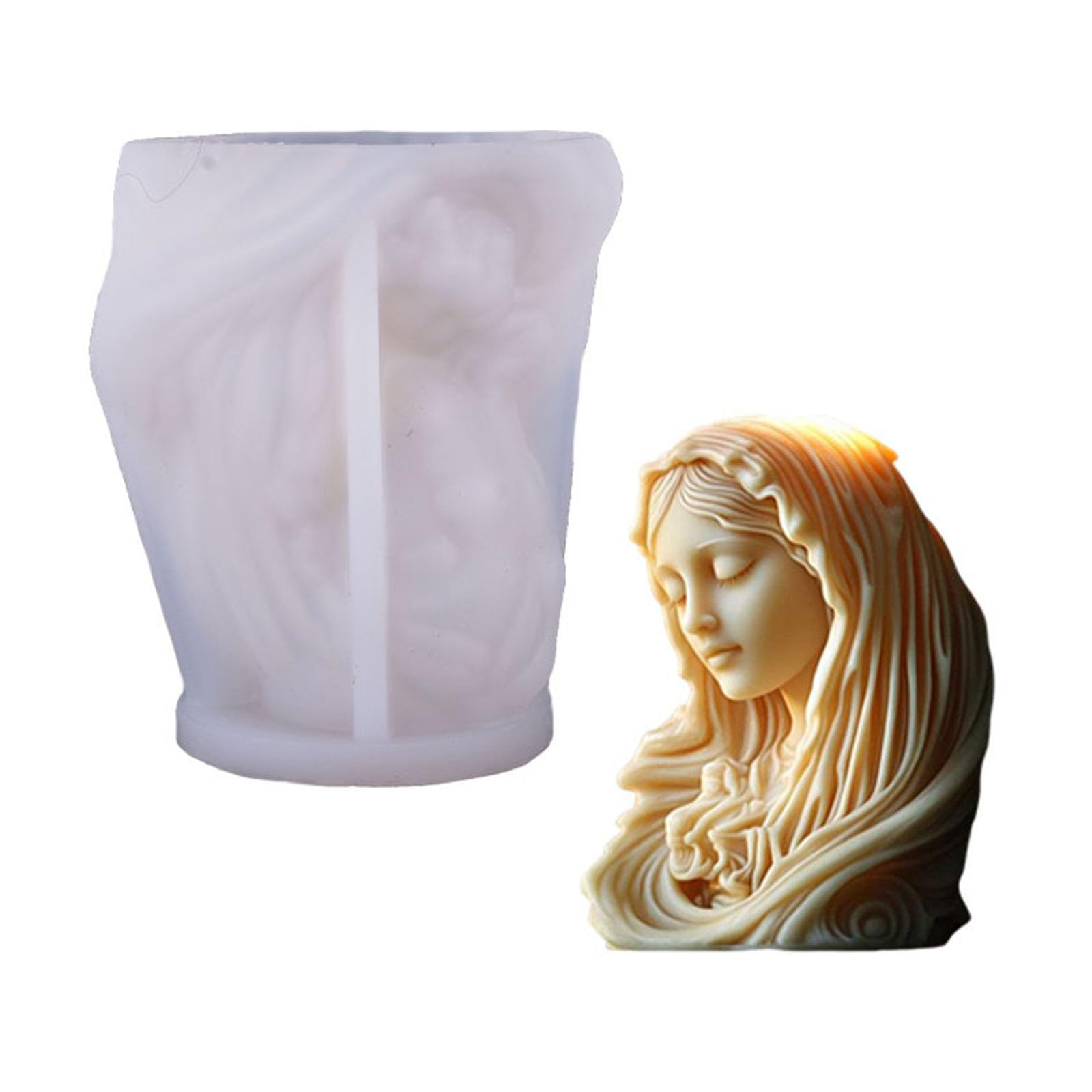 Tsophreniq Graceful Spiritual Shape Silicone Form Strong Enduring Substance Perfect for Items and Projects Permanent Silicone Mold