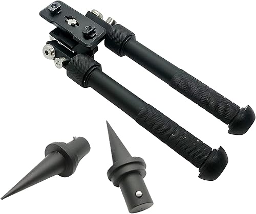 GOTICAL Mlok Bípode para rifles Rotado 360 grados con 5 posiciones de bloqueo Bípodes de 6.5 a 9 pulgadas de altura plegable ajustable para riel