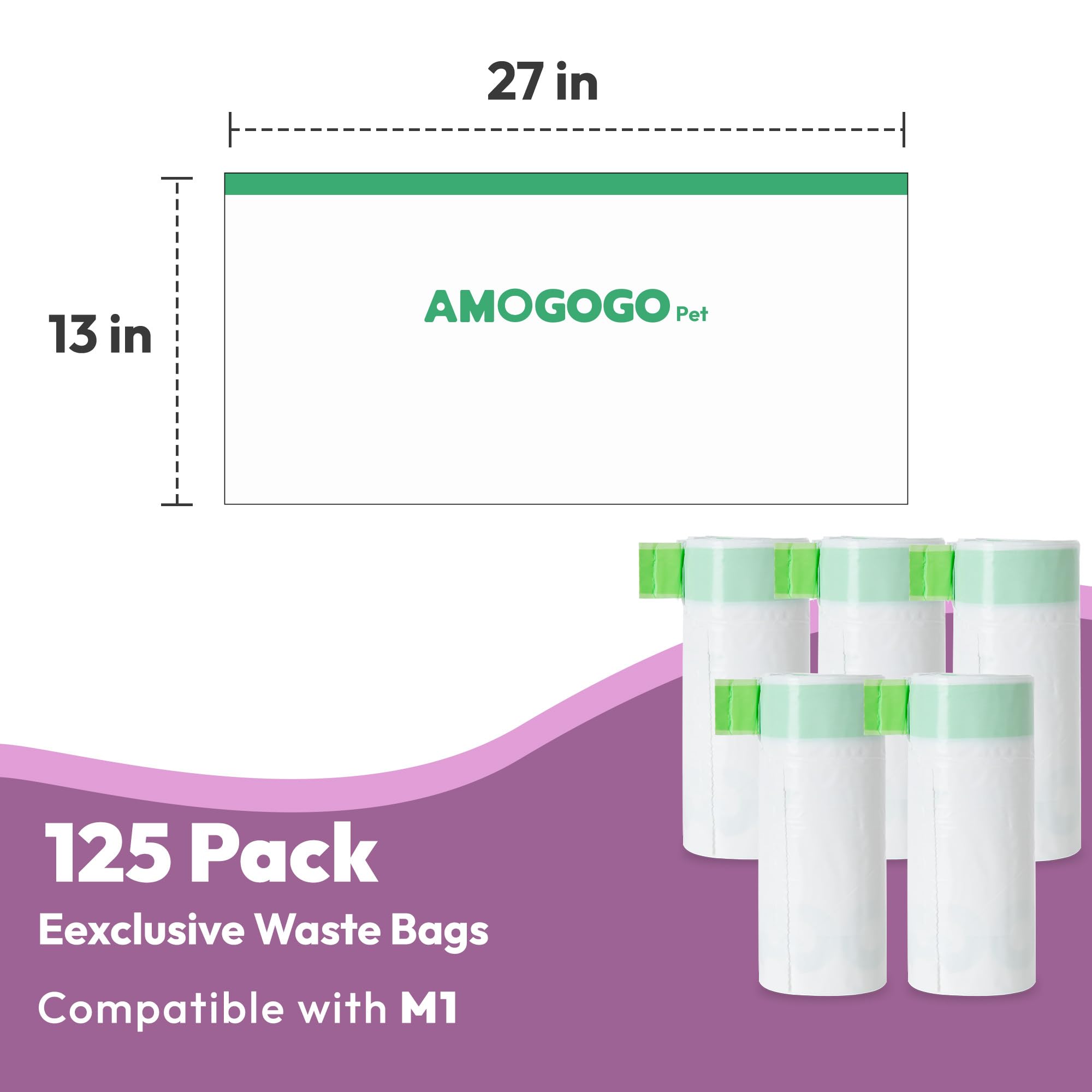 Paquete de 120 bolsas de arena compatibles con Neakasa M1 & PetPivot & Wozhio y AutoScooper 11 caja de arena para gatos autolimpiable con parte superior abierta, bolsas de basura
