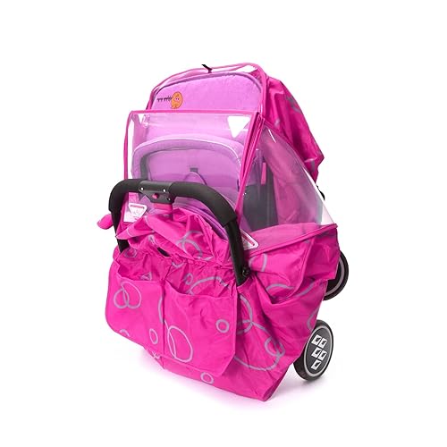 Miniatura 9 de Wonder Living Cubierta de lluvia para cochecito, protector universal para cochecito, impermeable, protección contra el viento, protege del polvo y