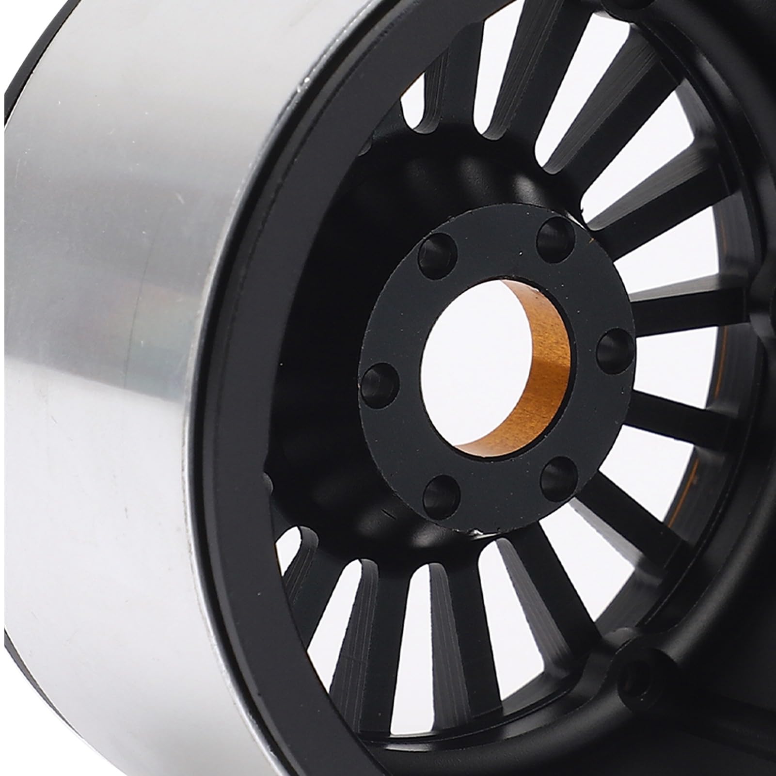 Cerchio in lega di alluminio RC da 2,6 pollici, 4 pezzi; cerchio metallico per auto RC, facile da installare e dal design leggero; ricambio per Axial RR10 90048, parti per auto RC (Oro)