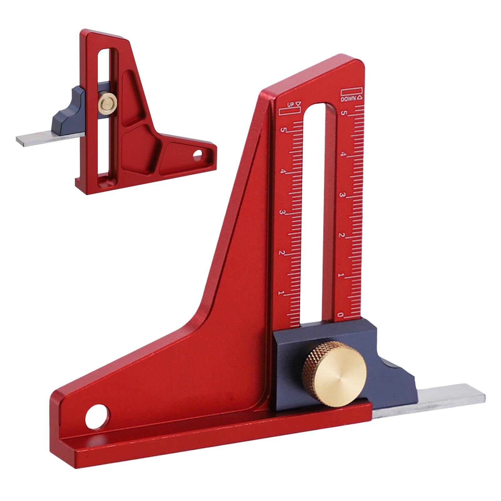 Jauge de hauteur pour scie sur table en alliage d'aluminium magnétique