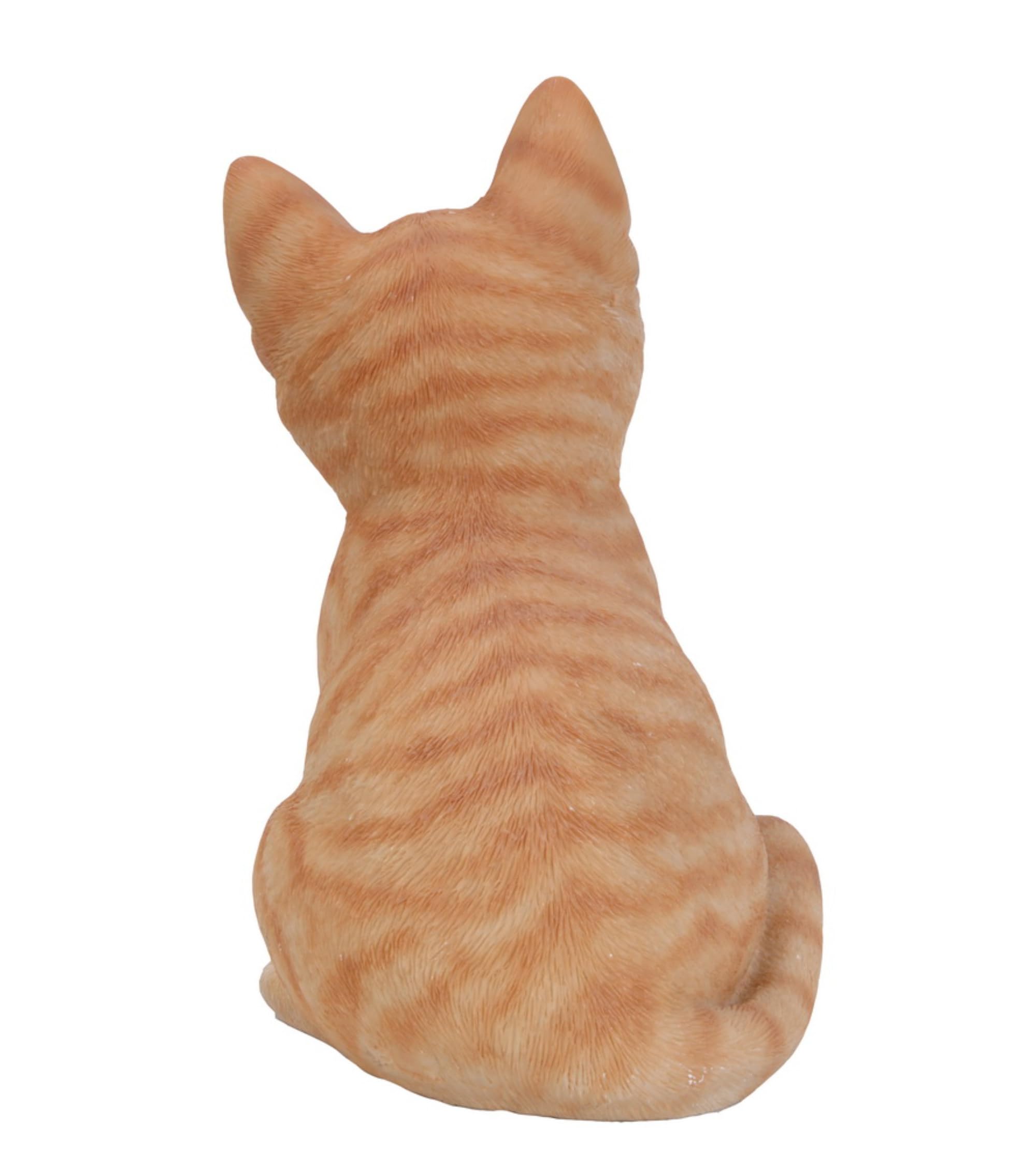Hi-Line Gift Ltd Figurka kota pręgowanego, pomarańczowa