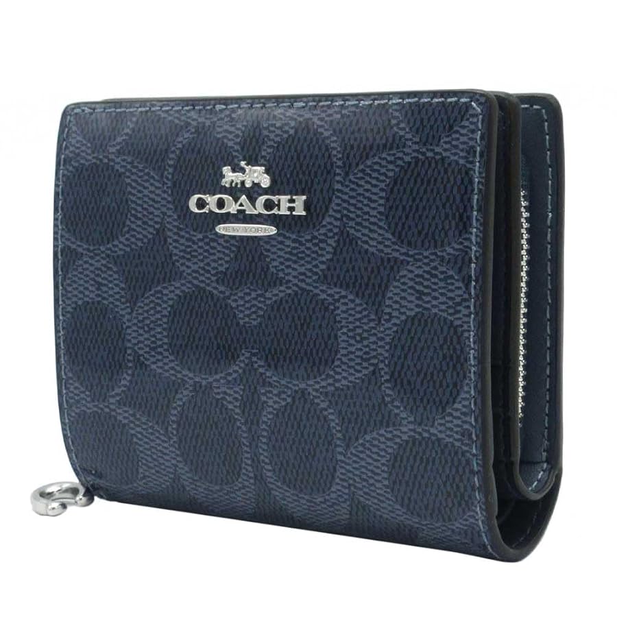 新品　COACH　コーチ　折り財布　スナップウォレット　ガンメタ　ブラックラメ COACH コーチ レディース 財布 二つ折り財布 ミニ財布 スナップ