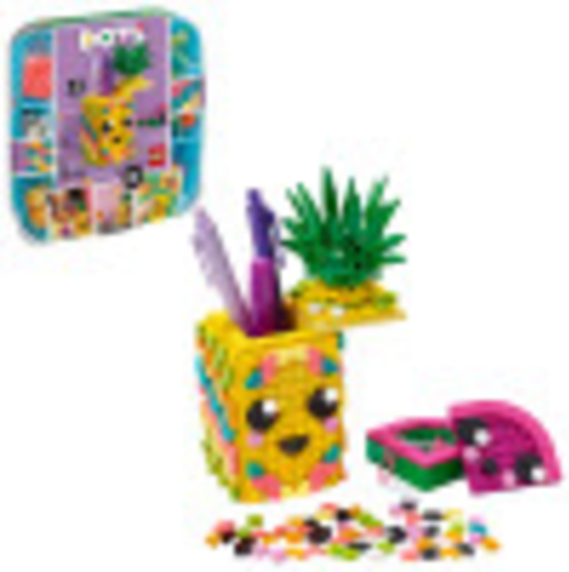 DOTS Pineapple Pencil Holder 41906 DIY Craft Decorations Kit, A Fun Craft kit for Kids who Like Arts and Crafts Projects, That Also Makes a Great Holiday or Birthday Gift (351 Pieces)
