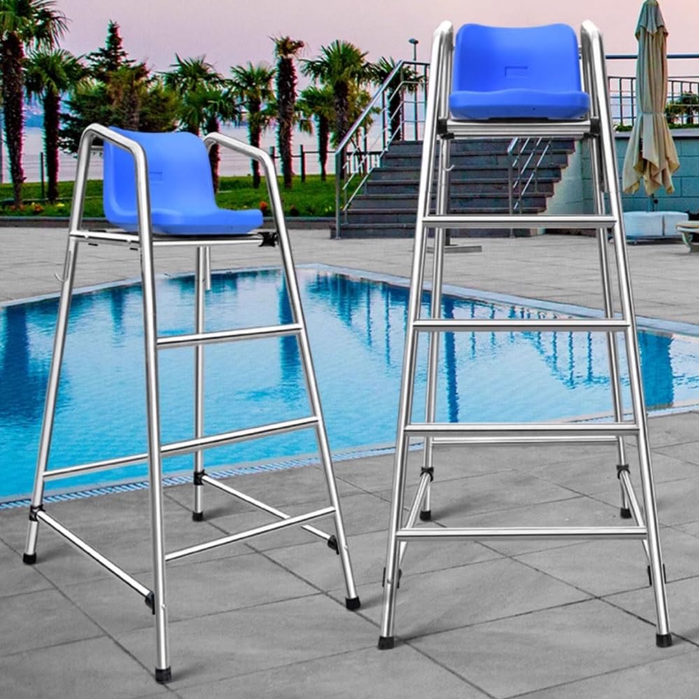 Poste de observación de acero inoxidable resistente, capacidad de carga de 300 kg para piscina, playa, cancha deportiva, waterpolo, torre de seguridad fiable