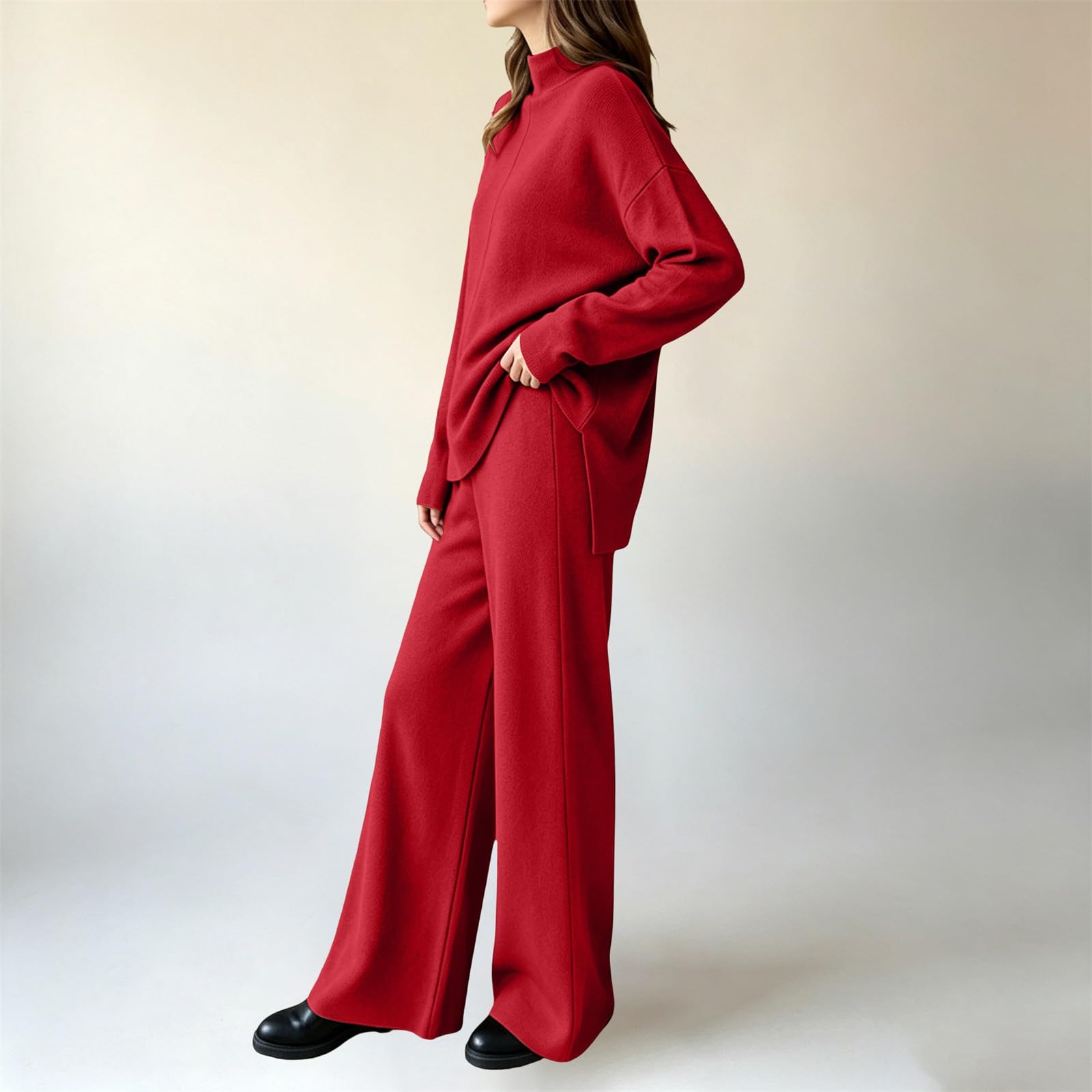 Completo Donna Elegante Autunno Tuta Casual Elegante Sportswear Leggera