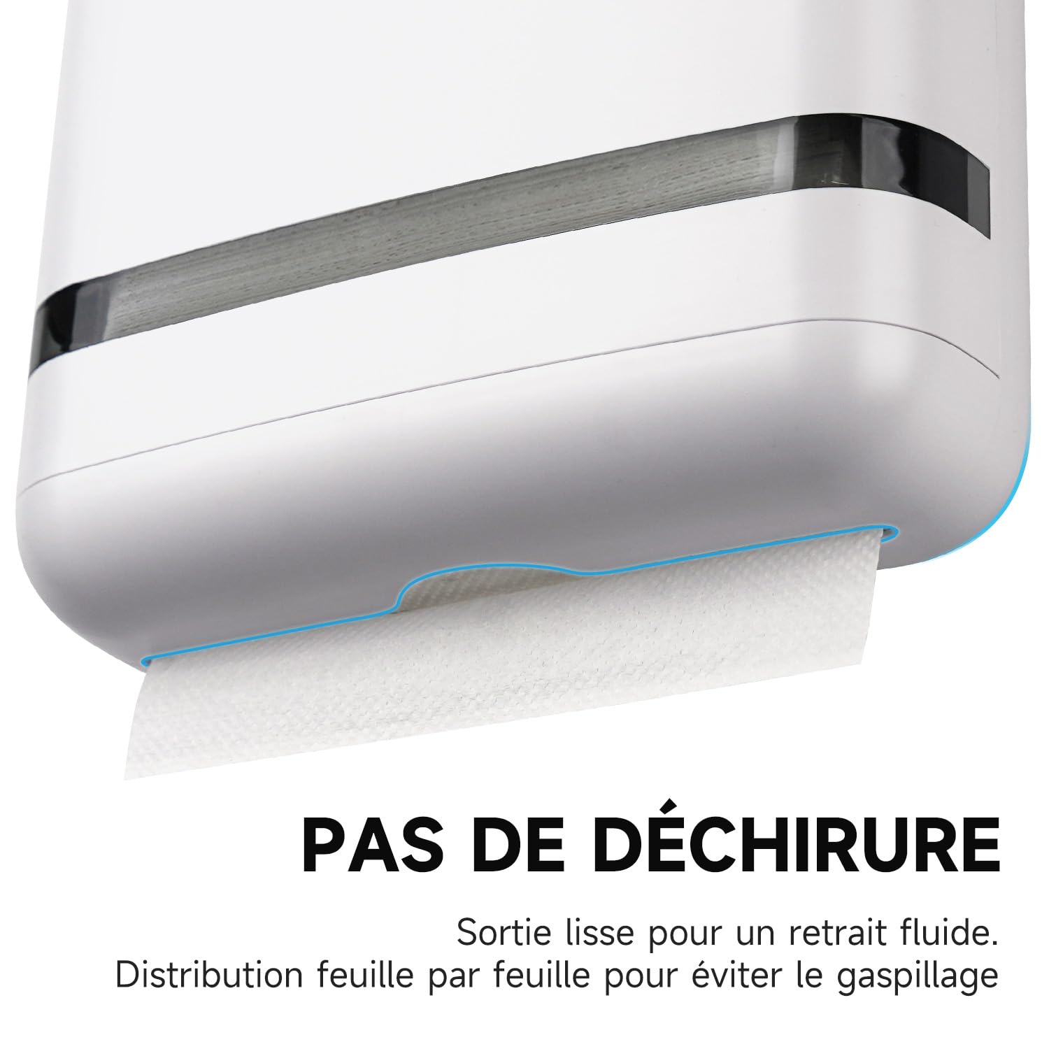 AIKE 400 Feuilles Commercial Distributeur Essuie Main,Grande Capacité Murale pour H2 & Z-Fold Les Plis de Papier de 23 X 9 cm ou Plus Petits Distributeur Papier Essuie Main pour Hôtel-Restaurant