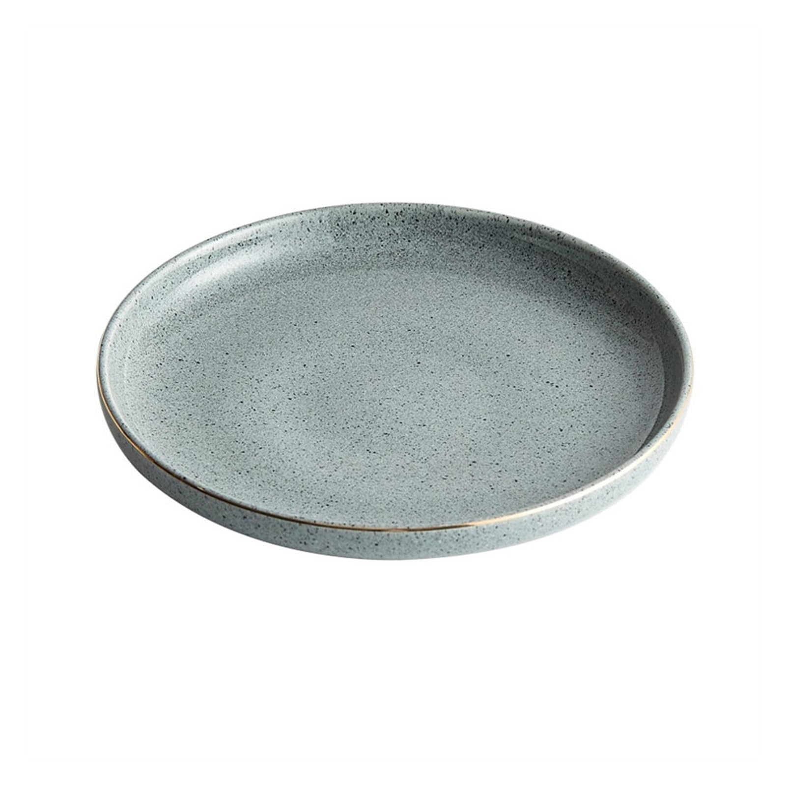 HPTHLY Plate Flat Plate Steak Dinner Plate High-Grade Creative Dish Commercial Restaurant Dishes Tableware Vintage Ceramic Plate Dessert Plate (10 Inch)