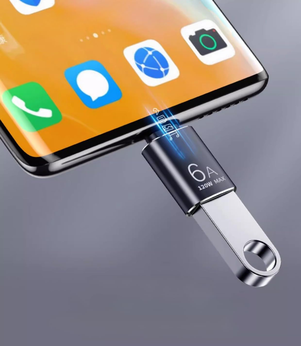 Adapter USB na USB C, 4 sztuki, adapter USB A na C, gniazdo na wtyczkę do Samsung Galaxy, MacBook Pro, telefon komórkowy, PC