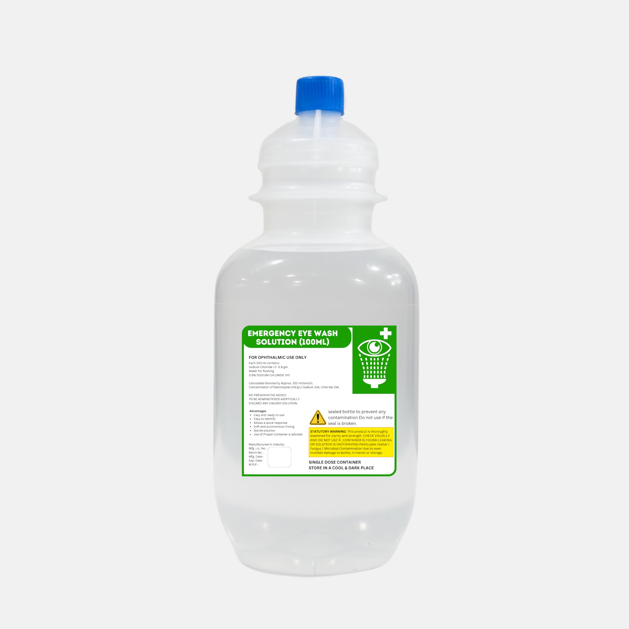 Efficacy Emergency Eye Wash Solution 100ml Sterile Preservative-Free Saline Rinse for Industrial Safety, Laboratory Protection and First Aid – Provides Quick Relief from Chemical Splashes, Dust, Junk and Harmful Particles.-image-32