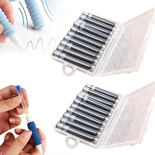 Miniatura 4 de Pluma estilográfica retráctil, pluma de escritura de tinta recargable, juego de pluma estilográfica para escribir, pluma de prensa retráctil de