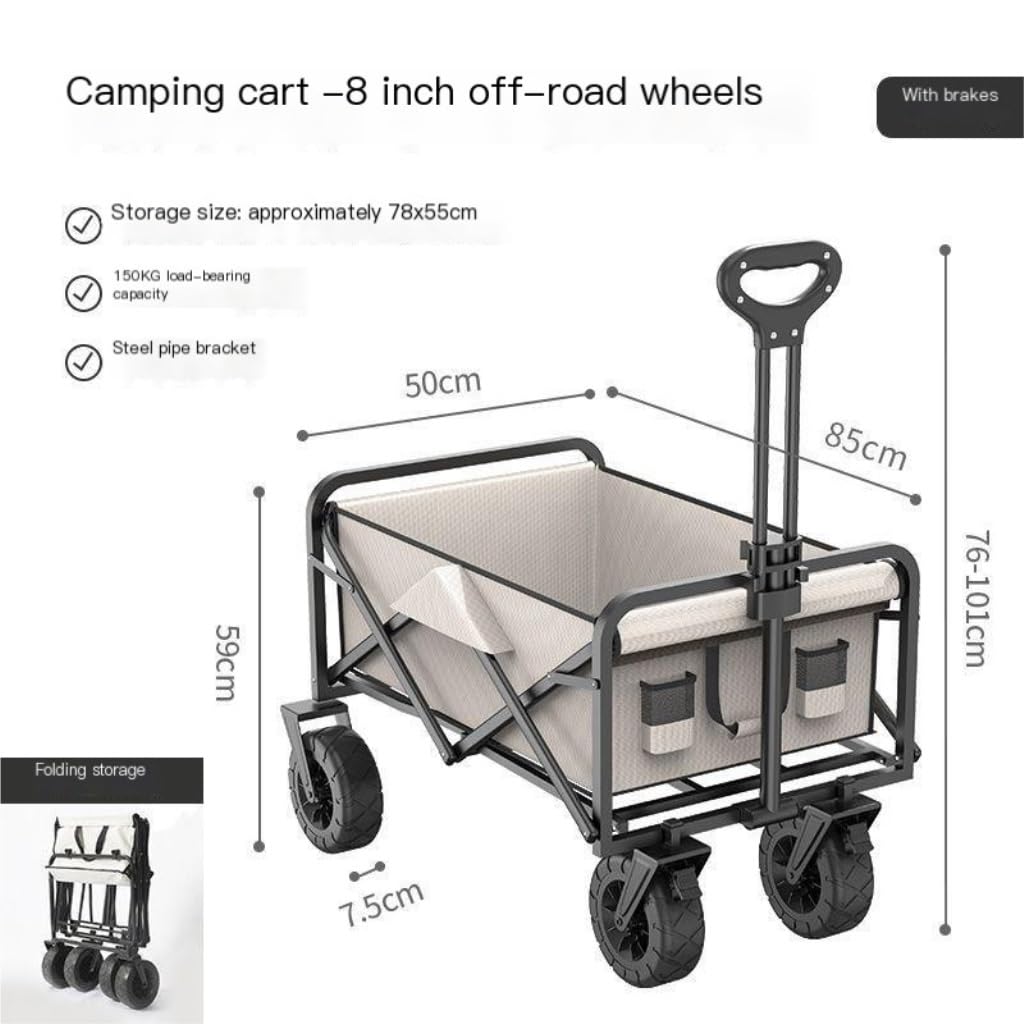 Plegable vagón portátil， Carro de Camping, Remolque de Camping, Carrito de Picnic Plegable for Exteriores(K,B)