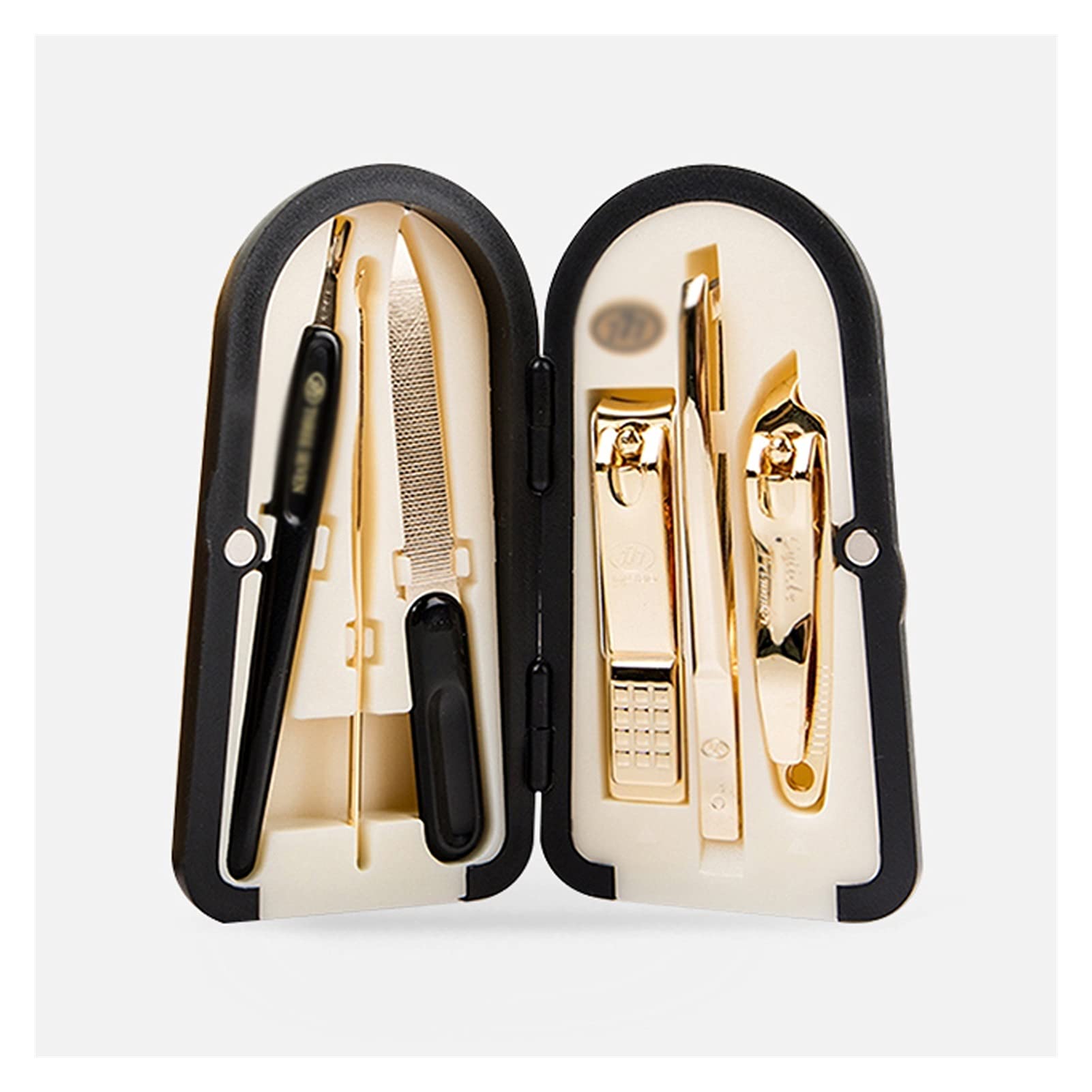 Juego de cortaúñas, Kit de pedicura y Cuidado Personal 6 en 1, Kit Profesional para uñas y manicura, Herramientas de pedicura con Estuche de Viaje portátil