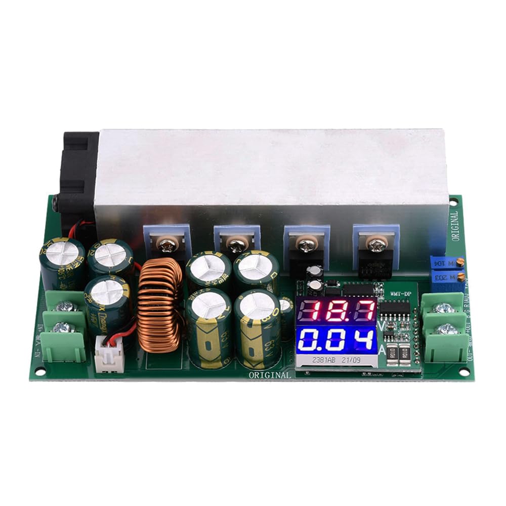 DC-DC Step Down Power Supply Module, CVCC 12V-80V to 2.5V-50V 20A 600W Einstellbarer Spannungswandler mit zwei Anzeigebildschirmen