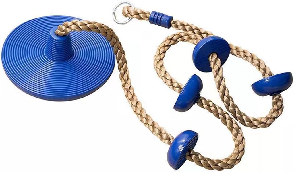 Jungle Gym Outdoor Sports Climbing Rope with Platforms and Disc Swing Seat Fitness Treehouse Ladder Gift