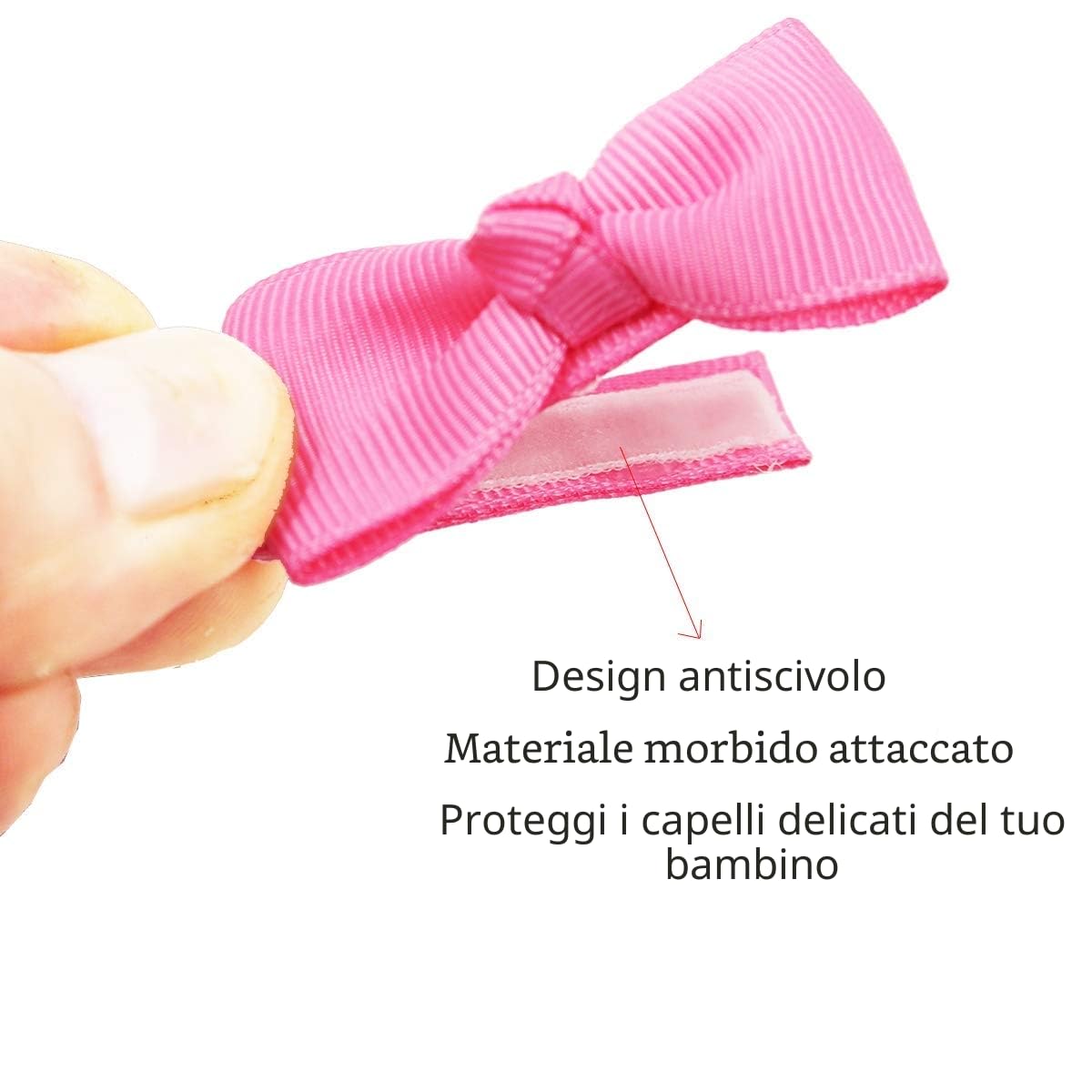 40 fiocchi per capelli da 5 cm con clip a coccodrillo e nastro in grosgrain, accessori per capelli per bambini, neonati e ragazzine