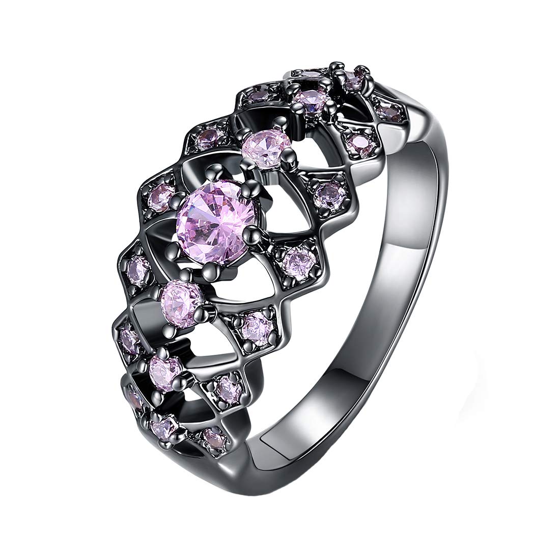Yellow Chimes Rings for Women Black Gun Plated Purple Crystal Adjustable Rings for Women and Girls. (B07HFB16RJ) Amazon Price History, Amazon Price Tracker