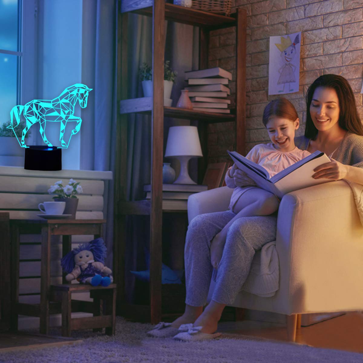 Lampada 3D Illusione Moto Con 7 Colori E Touch | Luci Notturne LED USB Per Camera Ragazzi
