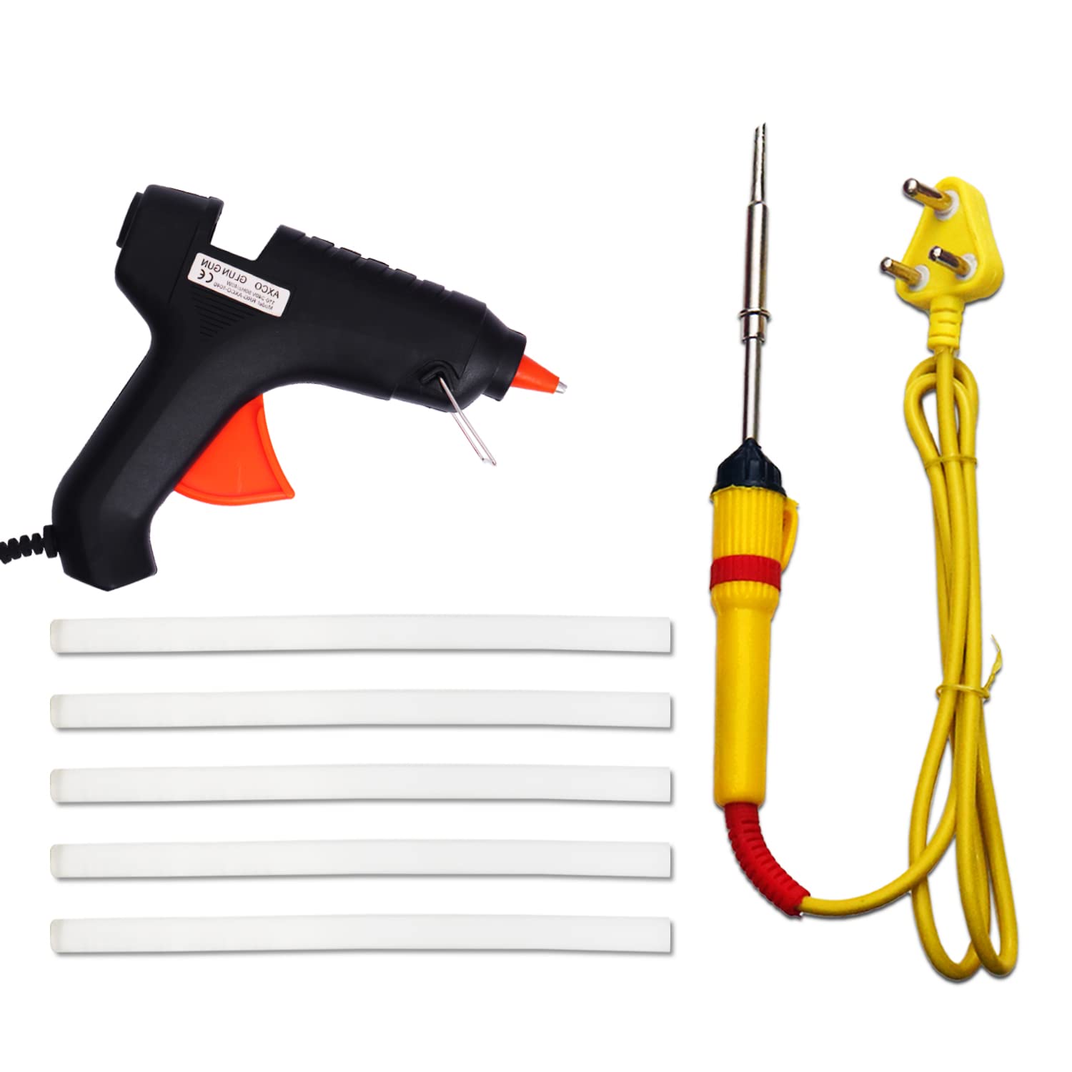 Electronic Spices Combo of 25 Watt Soldering Iron With Hot Glue Gun and 5 Glue Gun Sticks-image-45