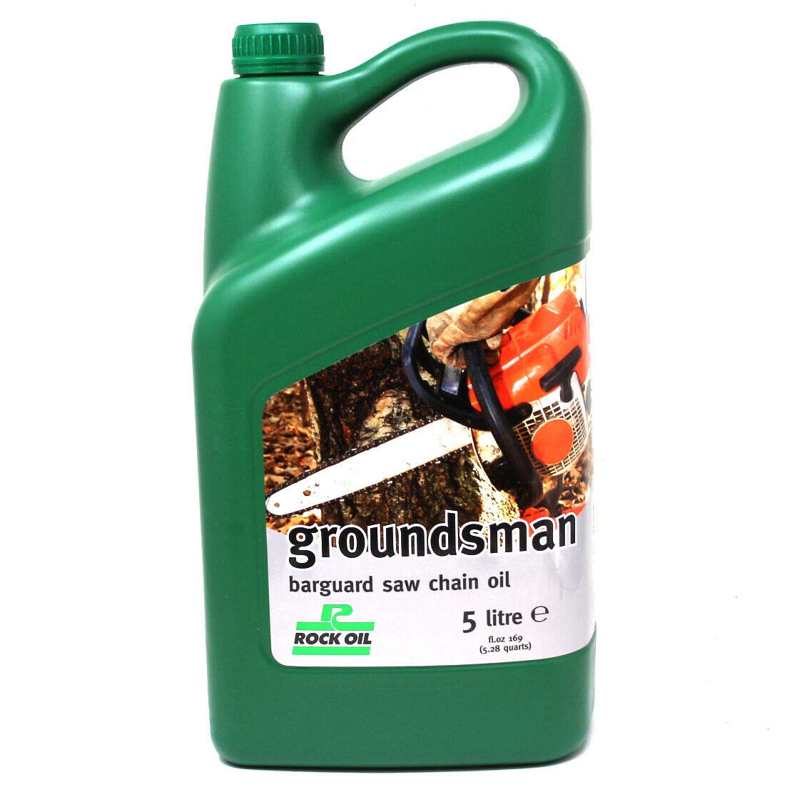 Rock Oil 5L Groundsman Chainsaw Non-Fling Sticky Chain + Bar Oil