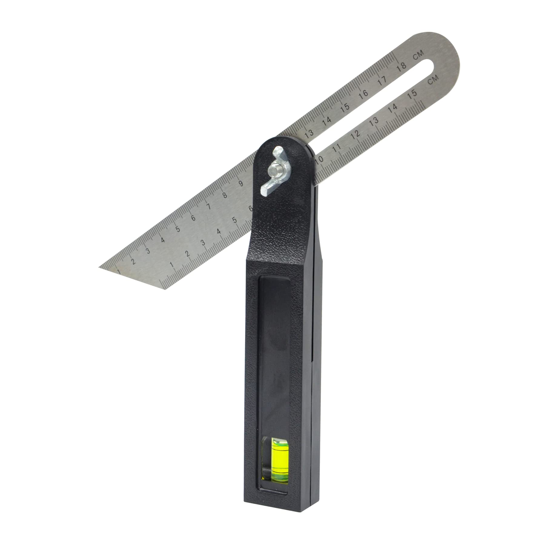 Silverline Black Dapetz ® Adjustable Carpentry Square Bevel Gauge Sliding Hardwood Handle Stainless Steel Blade Ruler T Bevel Angle Finder Craft Bevel Tool For Craftsman Carpenter Architect Engineer Woodworking