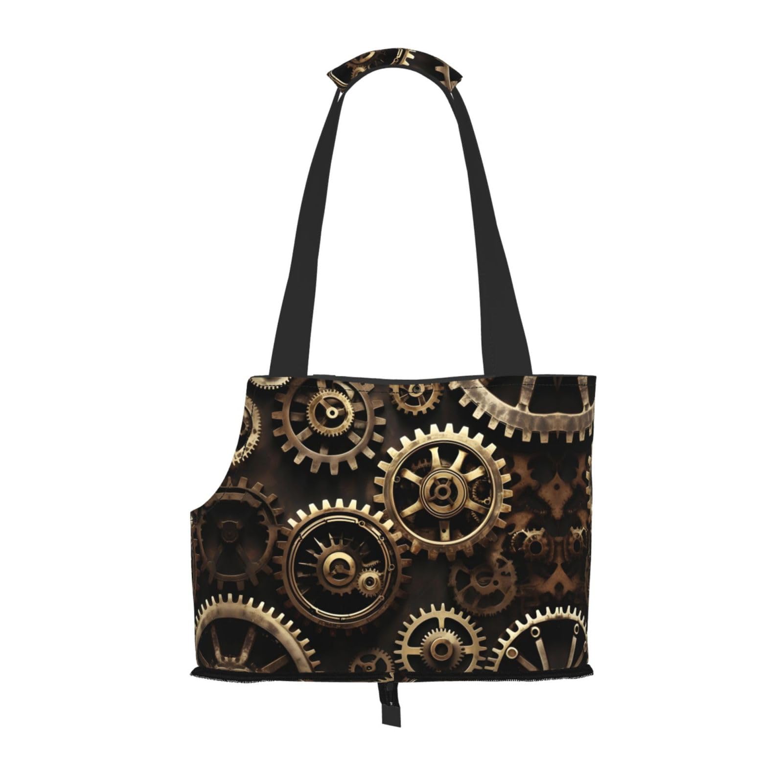 Sac de transport pour petits chiens et chats motif steampunk