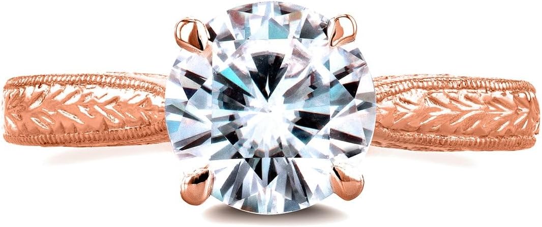 Kobelli Antique Style Style Moissanite Engagement Ring 1 1/2 CTW 14k Gold