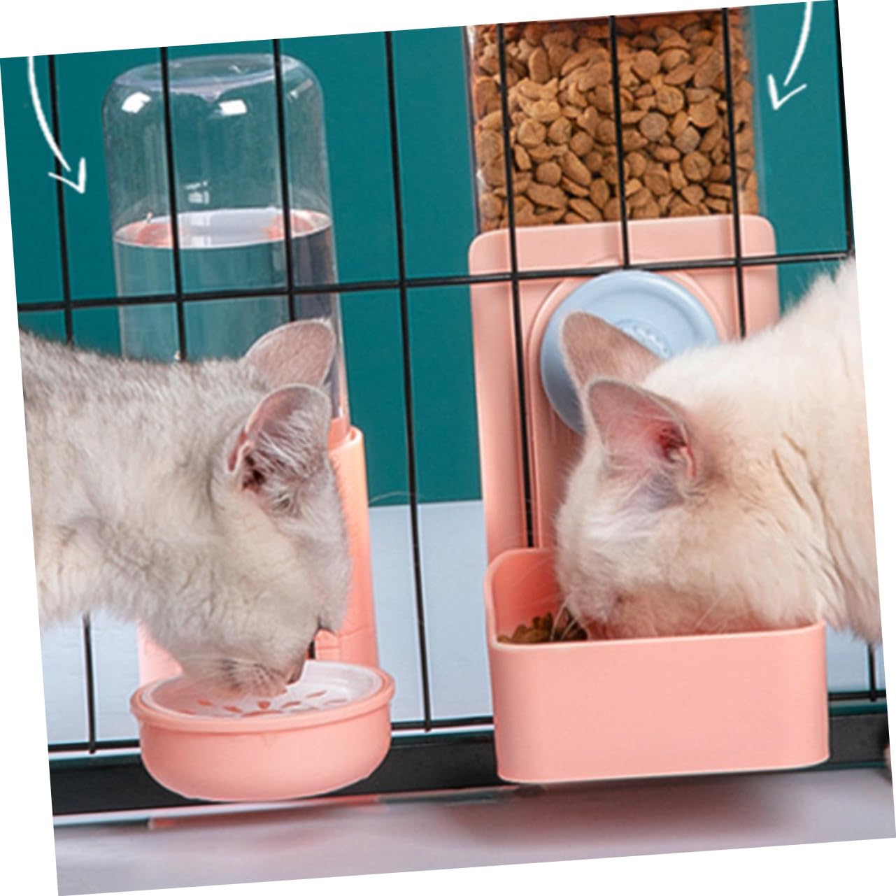 Dispensador Automático para Mascotas Pequeñas Comedero Colgante para Conejos Perros y Gatos Fácil Instalación Almacenamiento Espacioso Diseño Práctico y Compacto