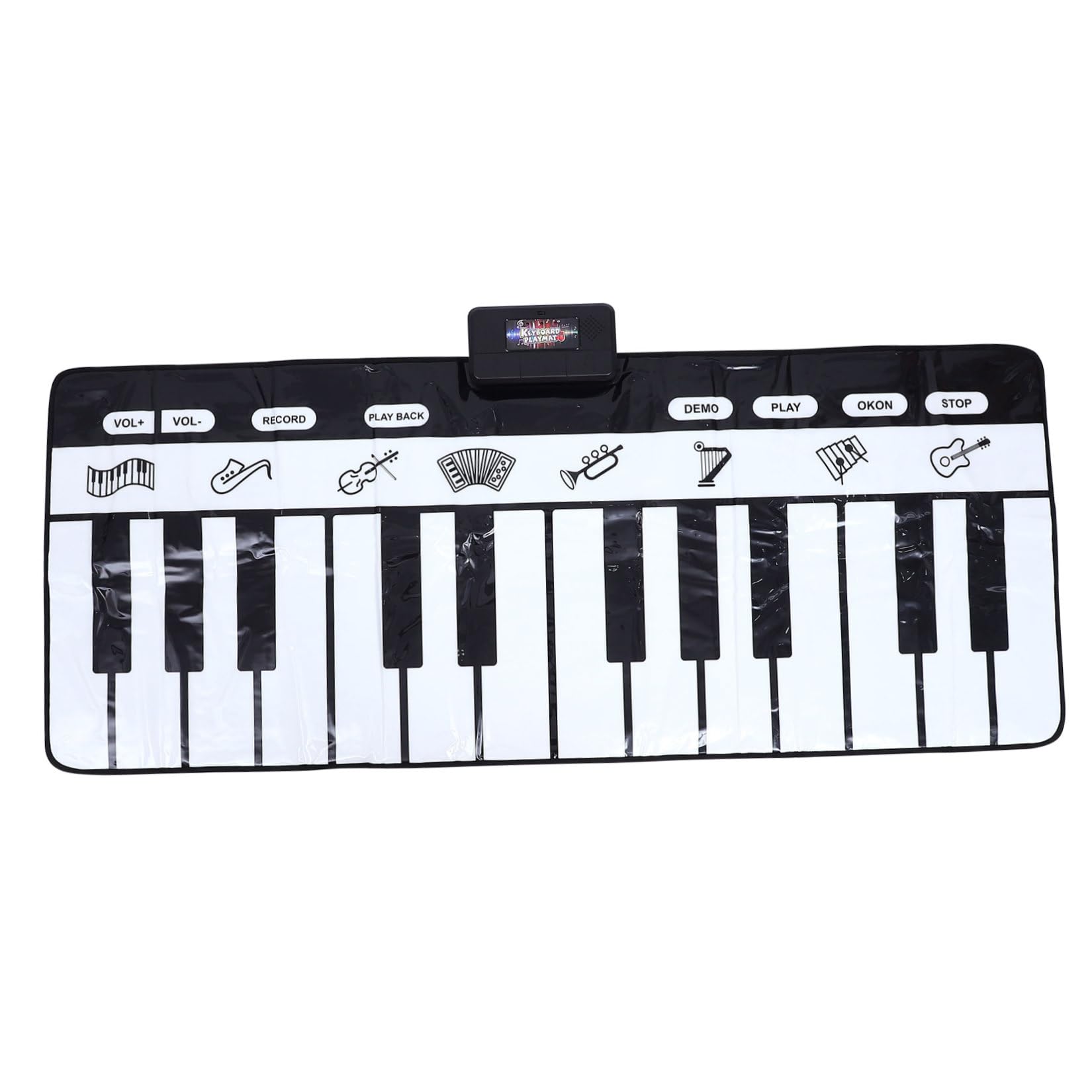 Tappeto Pianoforte Musicale 180x72cm, 1 Pezzo Bianco