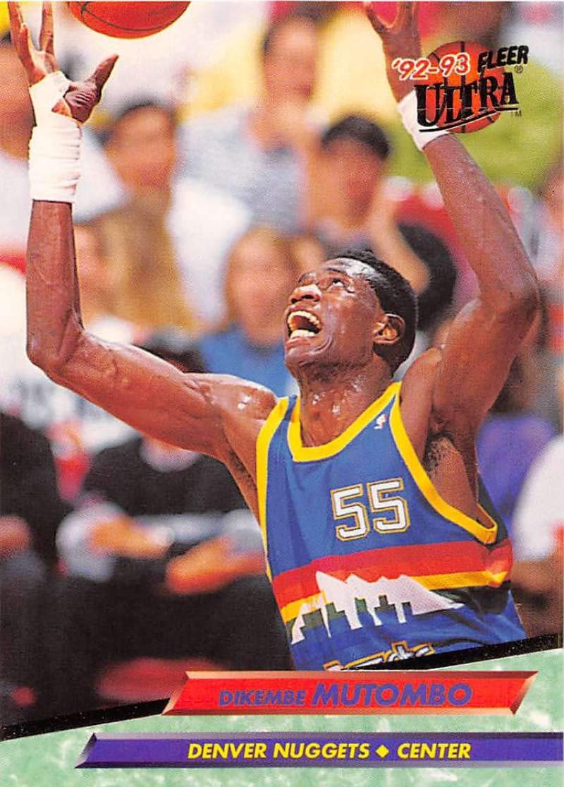 Amazon.com: 1992-93 Ultra Basketball #53 Dikembe Mutombo Denver