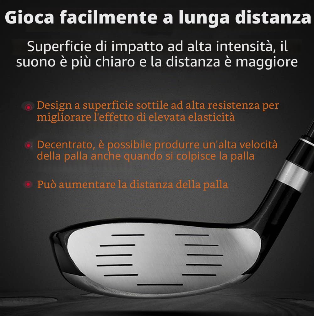 Set da Golf da Uomo,Set Completo per Principianti,12 Mazze da Golf e Sacca con Carrello,Stecca in Grafite,Mano Destra