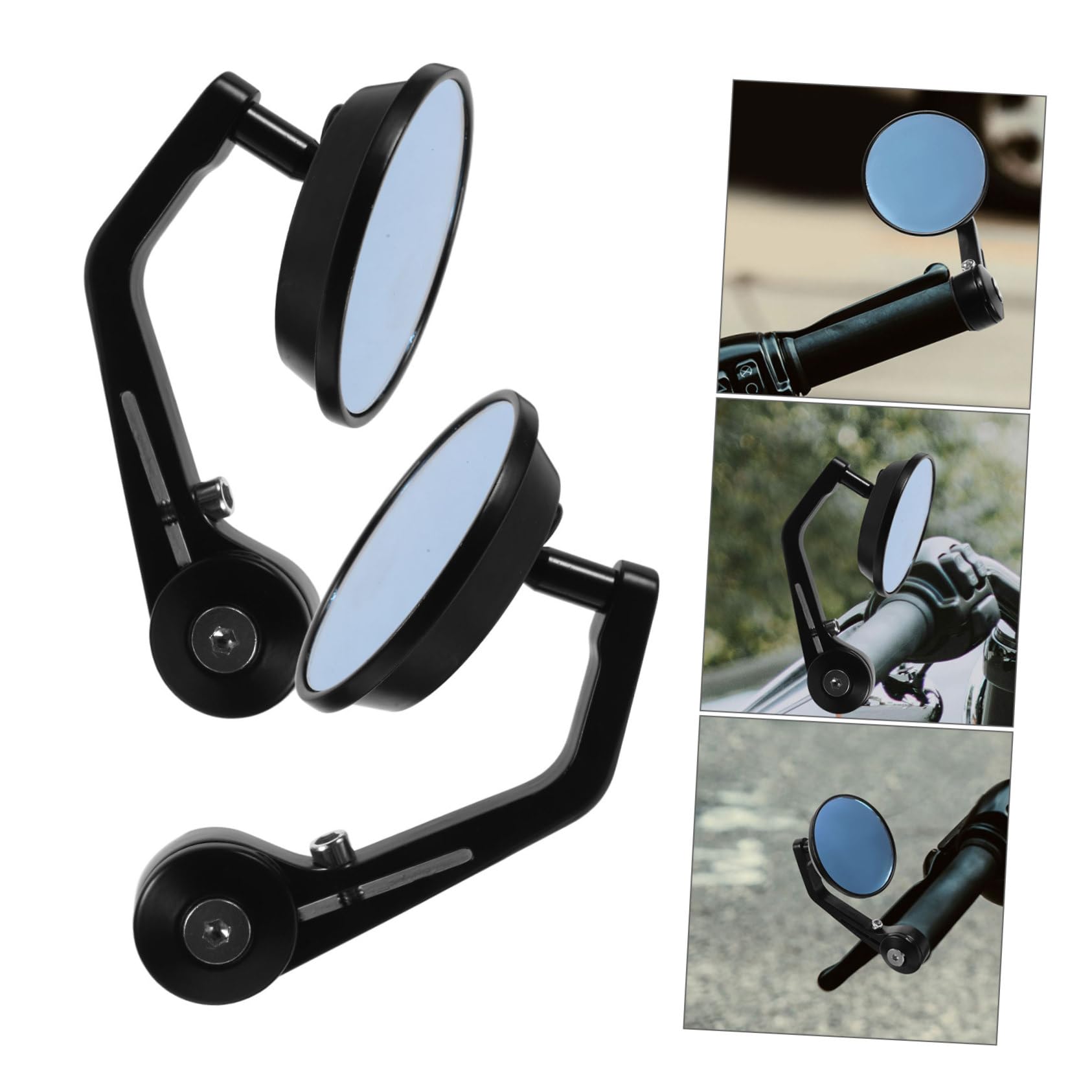 2 Paires Miroir Modifié Rétroviseurs Guidon Miroir Modifié Miroirs Rétroviseurs Rétroviseur Bar End Miroirs