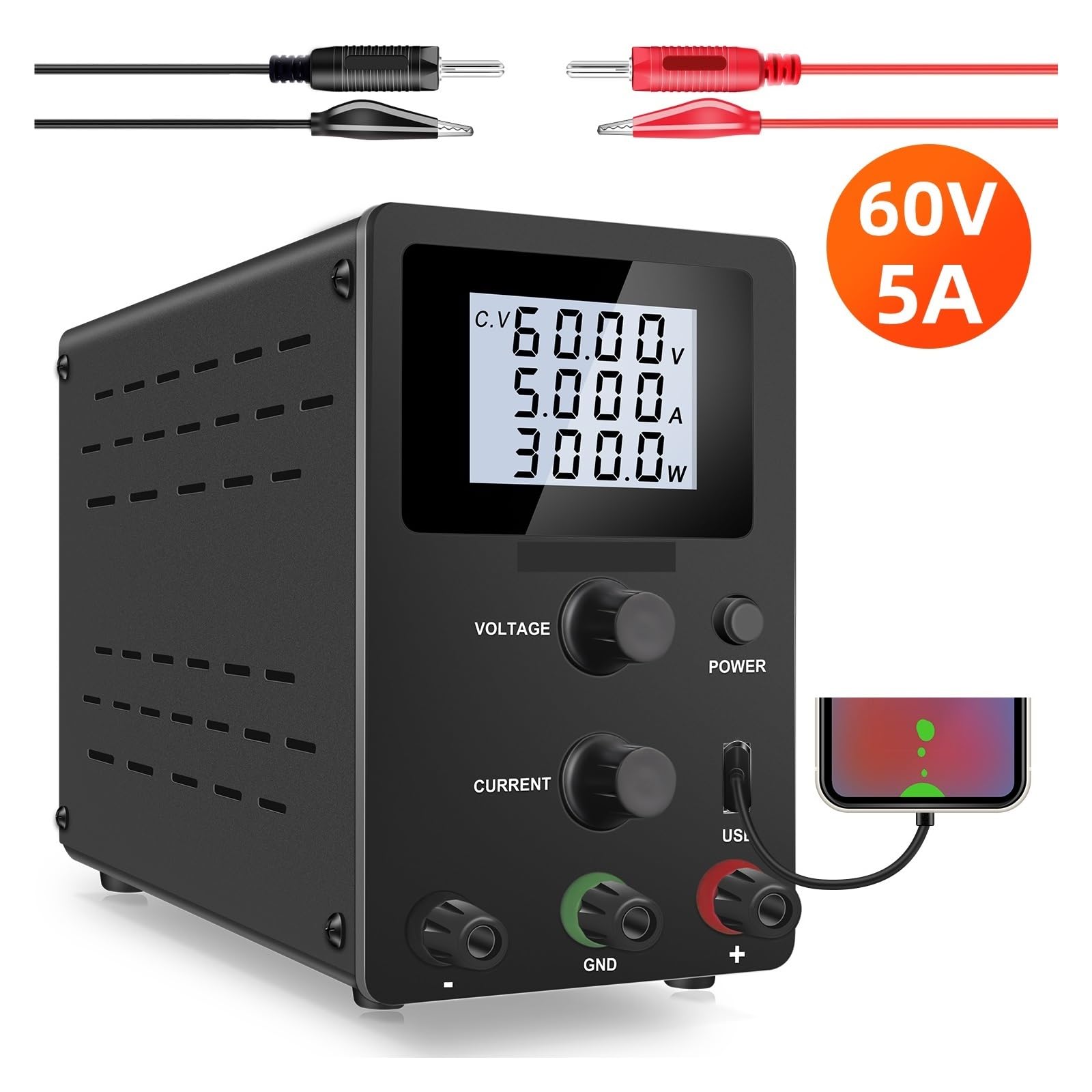 Zasilacz laboratoryjny z precyzyjnym 4-cyfrowym wyświetlaczem LED, 30 V, 10 A, 12 V, 24 V, stabilizator napięcia LCD, źródło przełączające, regulowany regulator do napraw w laboratoriach, pracach el