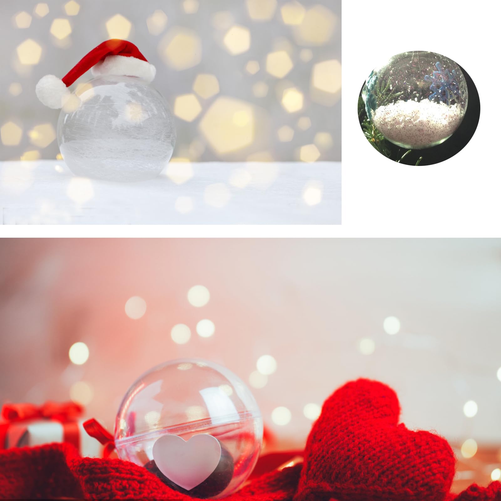 Lot De 30 Boules En Acrylique Incassables Transparentes 4cm 5cm 6cm - À Remplir Pour Décorations Noël