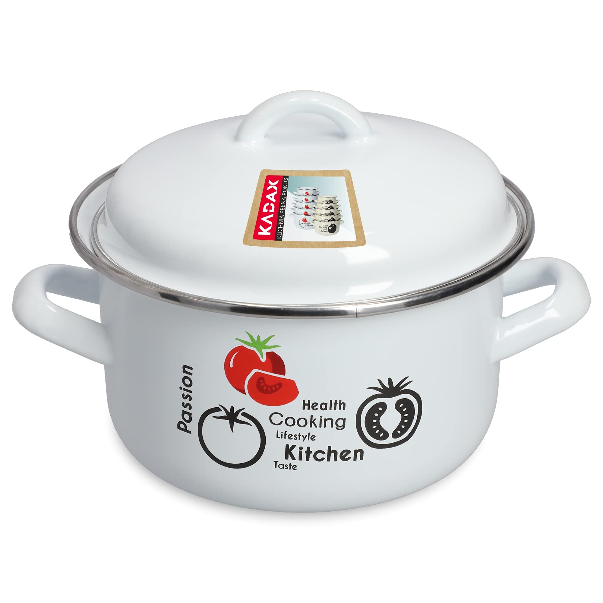 KADAX Kookpan, hoge pan met deksel, soeppan van roestvrij staal, veelzijdige pastapan, keukengerei voor alle warmtebronnen, vleespan, groentepan (9 liter