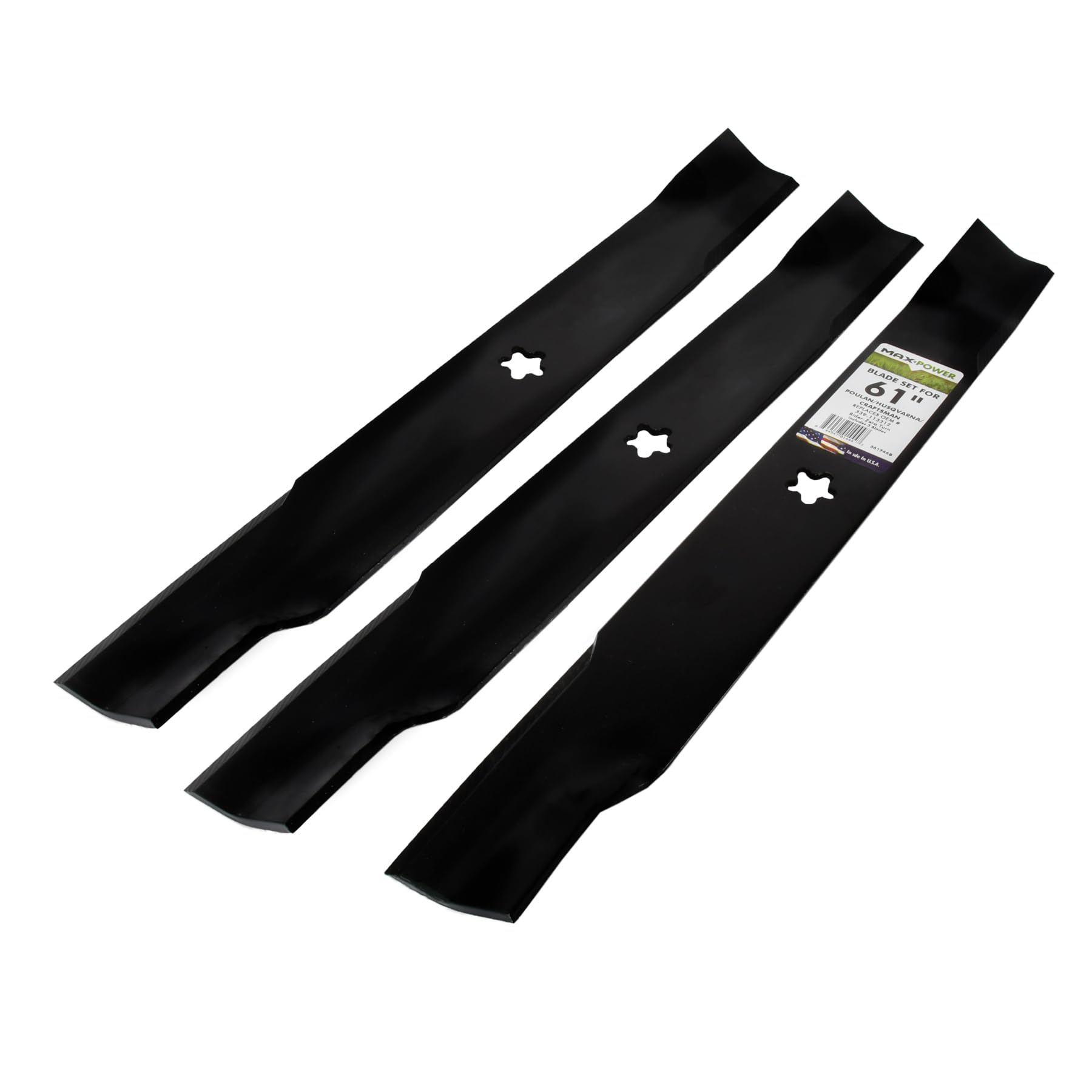 MaxPower 561746 Cuchillas para cortacésped, negro