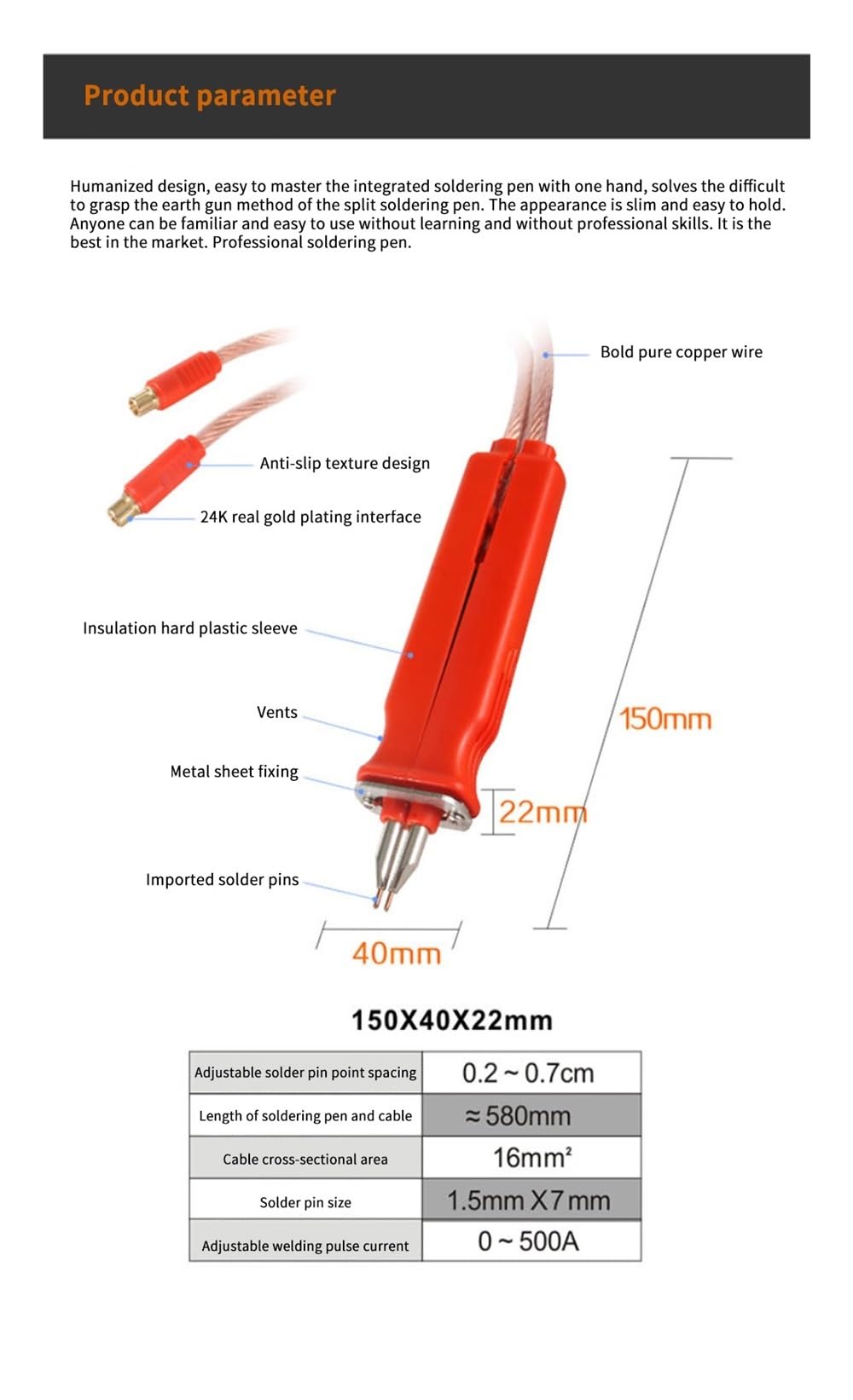 Fer a souder,Stylo de soudage par points portable HB-70B, pour batterie