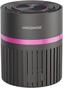 MEGAWISE Office Air Purifier with 3-in-1 True HEPA Filter, Desktop Air Purifier for Pets, Smokers, Wildfire Smoke, Asthma,…