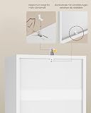 VASAGLE Custos Collection Bibliothèque Cube à 4 Niveaux, étagère de Rangement, présentoir, Compartiments Ouverts, 24 x 30 x 106 cm, Salon, Bureau à Domicile, Chambre à Coucher, Blanc Nuage LBC434W01 - 4